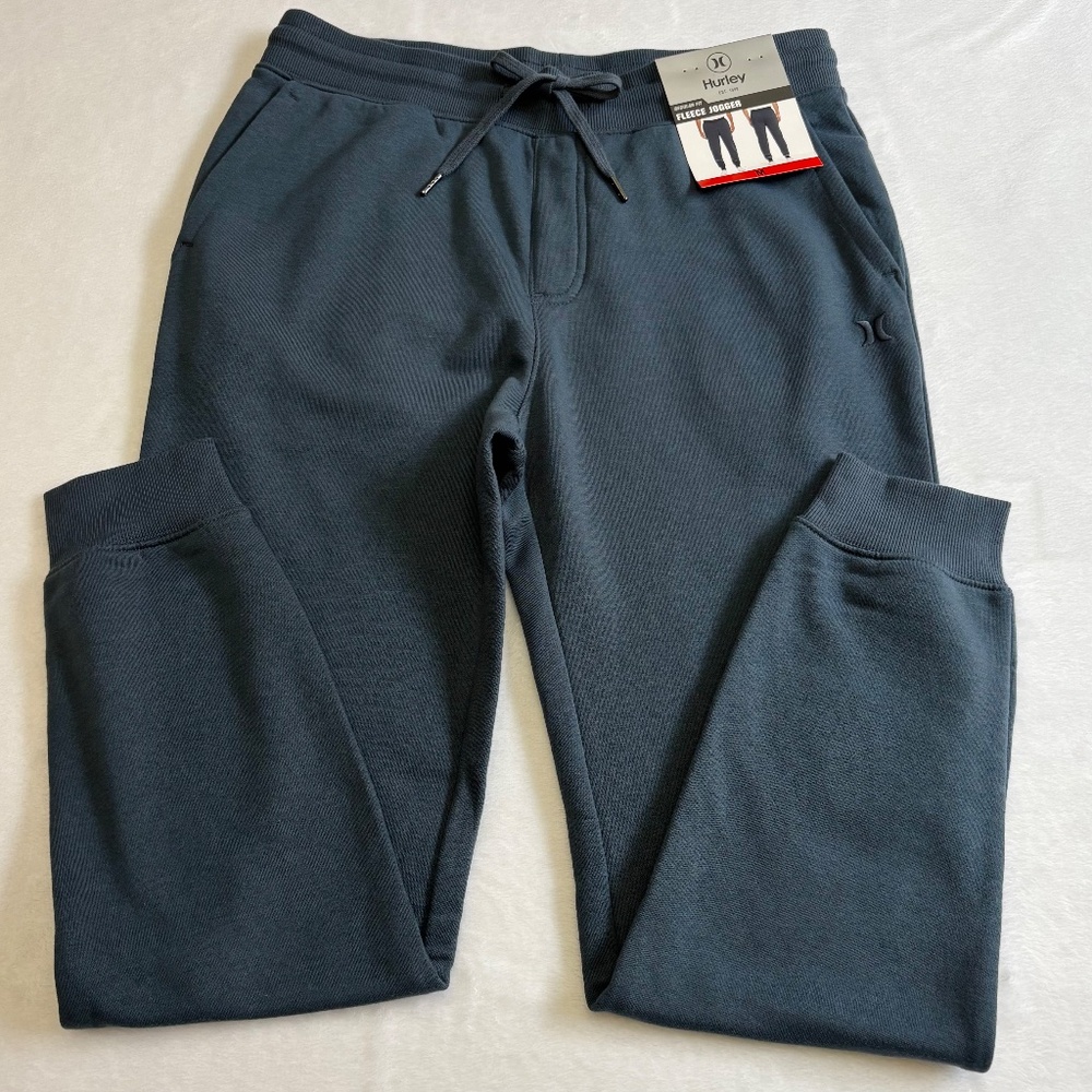 Hurley Men’s Fleece Joggers/Pants, Blue, Medium NWT - Picture 6 of 15